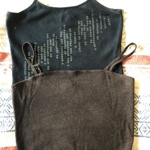 Two cashmere crop tops